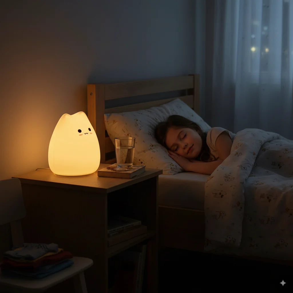 Kocurek lampka nocna LED