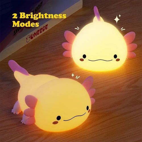 Axolotl Kawaii Lampka Nocna LED